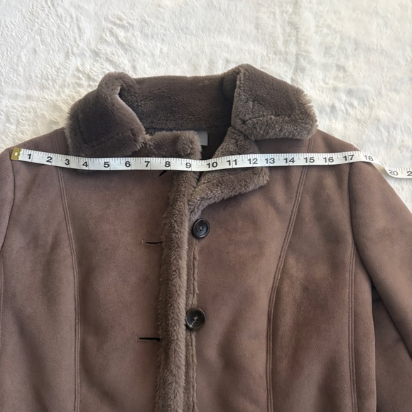 Ann Taylor Brown Teddy Jacket with Faux Fur Trim - Picture 4 of 10